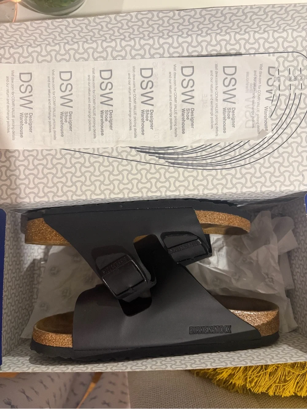Birkenstock Kids Arizona Box in Blue and White
